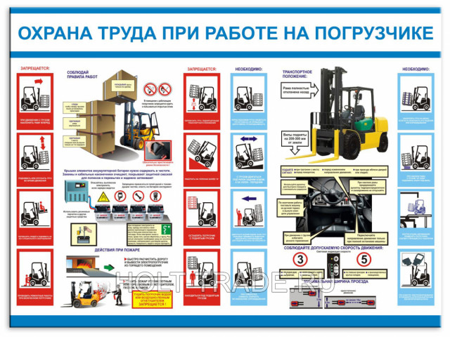 Стенд "Работа на погрузчике" 1405