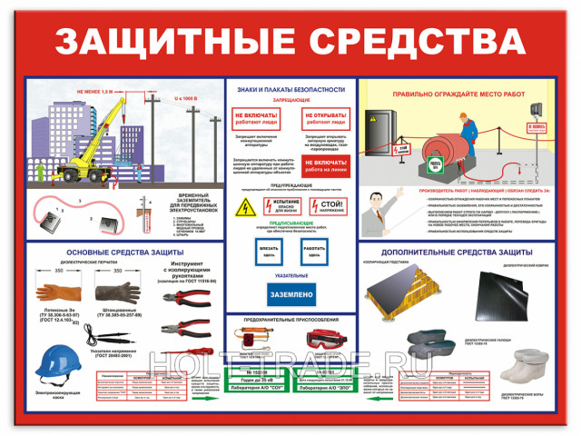 Стенд "Защитные средства" 1101